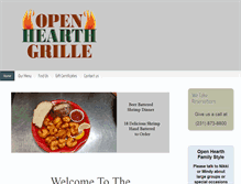 Tablet Screenshot of openhearthgrille.com